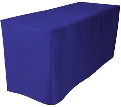 6 Ft Fitted Polyester Table Cover Trade Show Booth Dj Tablecloth Royal Blue Fitted Tablecloths Table Cloth Table Covers