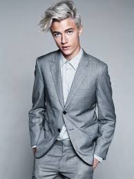 The hair is bleached white and then side parted. 10 Great Haircuts For Guys With White Hair How To Dye And Maintain Atoz Hairstyles