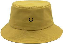 Face Smile Hat Summer Travel Bucket Beach Sun Hat Night Call Embroidery Visor Outdoor Cap Yellow At Amazon Women S Clo Outdoor Cap Sun Hats Yellow Bucket Hat
