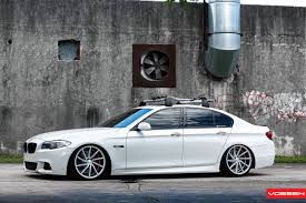 Custom White Bmw 5 Series Goes Low Gets Base Rack System Bmw Bmw 535i Bmw 5 Series