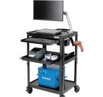 Global Industrial™ Mobile Powered Laptop Cart with 560Wh Battery