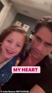 John Stamos tries to tell his son Billy, three, a story after sharing a  loving tribute to Bob Saget