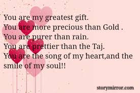 You Are My Greatest Gift Shreshtha Sengupta English Romance Quote