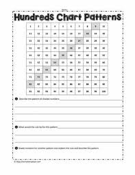 patterns on the 100 chart worksheets