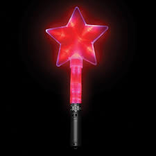 Huge Red 12 Flashing Led Light Up Glow Star Wand Goimprints