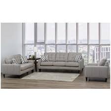 The table is 31.5 inch in diameter, large enough for a several people to enjoy. 3 Piece Fabric Living Room Set In Rebel Ash Grey 4326 Paramountfurniture