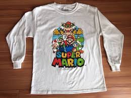 Super Mario Bros Game Graphic Long Sleeve T Shirt Boys Size
