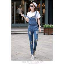 However, virtually all the workout pants brands available today have caught the fever of trendy pants designs. Korea Bib Denim Jeans Frayed Sling Denim Overalls Women Loose Pants Shopee Malaysia
