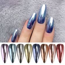 silver mirror nails silver