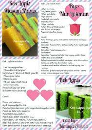 Kek lapis asam manis kukus dan bakar azlita aziz. 100 Recipe Ideas Recipes Cake Recipes Resep Cake