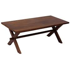 I kept the x leg as per the original design, but modified for. Beaumont Lane Cross Leg Coffee Table In Warm Chestnut Bl 4754 1938586