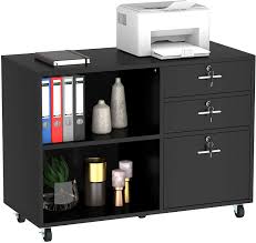 Wood cabinet factory fairfield, nj. Bedroom Storage Cabinet 3 Drawer Wood File Cabinets With Wheel Black Large Modern Lateral Mobile Filing Cabinets Printer Stand With Wheels Open Storage Shelves For Home Office Office Furniture Accessories Office Products