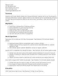 Call Center Quality Analyst Resume Template Best Design Tips Myperfectresume