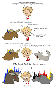Happy Friendly Animals Satw Comic Scandinavia Country Jokes
