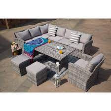 It consists of two solo arm chairs, 1 double sofa and a coffee table. Customer Favorite Keiran 6 Piece Outdoor Patio Furniture Conversation Set Garden Rattan Wicker Sofa Dining Set With Table Ottoman And Luxury Cushions Lounge Set Grey Accuweather Shop