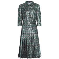 Prada Metallic Dress 2 675 Liked On Polyvore Featuring Dresses Green Knee Length Prada Green Dress Green Knee Metallic Dress Dresses Colorful Dresses