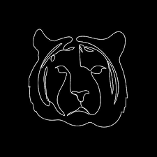 Sunda Tiger Line Art Minimalist Endangered Species Art Line Art Art