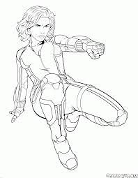 Black widow coloring pages for kids online. Coloring Page Black Widow