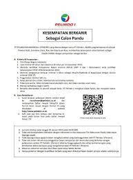 Pendaftaran dibuka sampai dengan 31 mei 2021. Lowongan Kerja Di Pelindo 2019