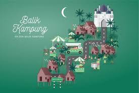  Hari Raya Journey Home Vector House Vector Instagram Wallpaper Graphic Illustration