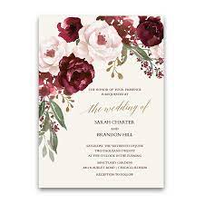 2 day free shipping on 1000s of products! Fall Wedding Invitations Burgundy Wine Gold Blush Floral
