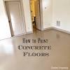 Use concrete floor paint, prepare your surface & add a design. 3
