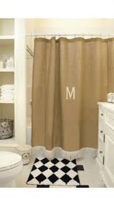 Burlap Curtains Home Products On Houzz Burlap Shower Burlap Shower Curtains Shower Curtain Monogram