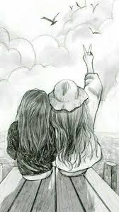 Pin By Hannah Amily On Bff Drawings Of Friends Girly Drawings Art Drawings Sketches Creative