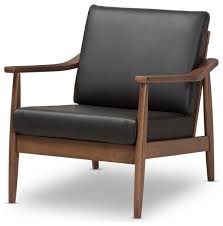 Venza Mid Century Modern Walnut Wood Lounge Chair Midcentury Armchairs And Accent Chairs By Fratantoni Lifestyles