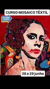 Curso MosaicoTêxtil aqui em São Paulo, no Ateliê Garagem da Vovó., Você  conhece essa técnica feita com tecidos? Não é costura...., Venha  experimentar essa arte com o prof. @juniorlopex, Ultimas vagas. ...