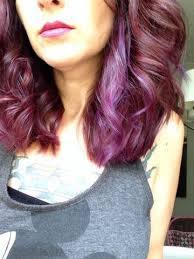 Deep purple manic panic on brown hair. 9am Rope Drop Manic Panic Ultra Violet On Brown Hair Dyed Hair Hair Styles Happy Hair