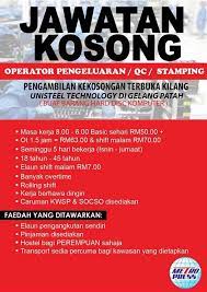 It is located along the straits of johor at the southern end of peninsular malaysia. Jawatan Kosong Operator Kilang Di Johor Bahru Gelang Patah 2018 Fotos Facebook
