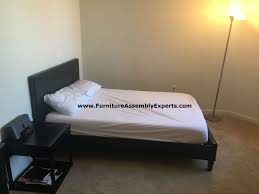 Wayfair Platform Bed And Night Stand Assembled For A Customer Moving In Her Apartment In New York By Furniture Asse Furniture Assembly Furniture City Furniture