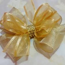 Lazo Dorado En Cinta De Malla Y Organza Ingenious Tableware