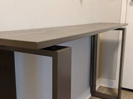 Simple Modern Hallway Table Floating Top Console Table Solid Etsy Hallway Table Modern Hallway Modern Console Tables