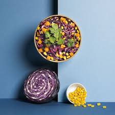 Recette De Cuisine Facile Salade De Chou Rouge Au Mais Et Mimolette Legumiz Recette En 2020 Salade Chou Rouge Salade De Chou Chou Rouge