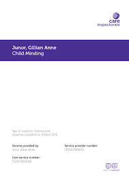 Junor, Gillian Anne Child Minding