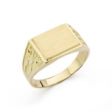Sello Oro 18k Cadete Tallado Rectangular Ab4809gr