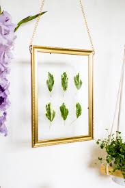Diy floating shelves are really easy to make! Leaf Art Diy Hanging Gold Frame