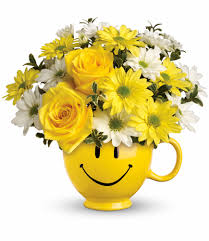 Maybe you would like to learn more about one of these? Be Happy Bouquet With Roses In Fort Lauderdale Fl Brigitte S Flowers Galore