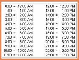 military time conversion converting standard time to