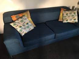 We Have An Old Ikea Kramfors Sofa That While Still Solid As A Rock Looked Horrible We Were Thinking About Getting Rid Of Blaues Sofa Sitzgruppe Sofa Design