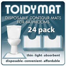 Toidymat Disposable Contour Mats For Your Bathroom Contour Mat Toilet Mat Disposable