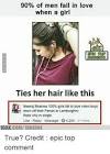 Tying Hair Back Meme