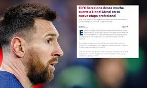 El comunicado de Barcelona luego de conocer que Messi jugará en Inter Miami 