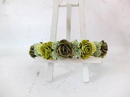Check spelling or type a new query. Green Flower Crown Bridal Flower Headpiece Floral Hair Wreath