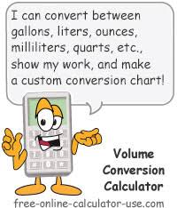 volume conversion calculator for standard and metric conversions