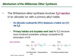 Williamson ether synthesis mechanism and example synthesis of phenacetin (common ochem lab reaction). Chem 2425 Chap 18 Notes