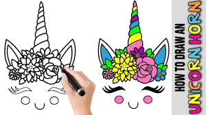 How To Draw An Cute Unicorn Horn Kawaii Cute Easy Drawings Tutorial Fo Cute Easy Drawings Easy Drawings Unicorn Drawing