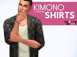 A review of cas in the new stuff pack for the sims 4! Marvin Sims Kimono Shirts Sims 4 Downloads Kimono Shirt Sims 4 Sims 4 Clothing